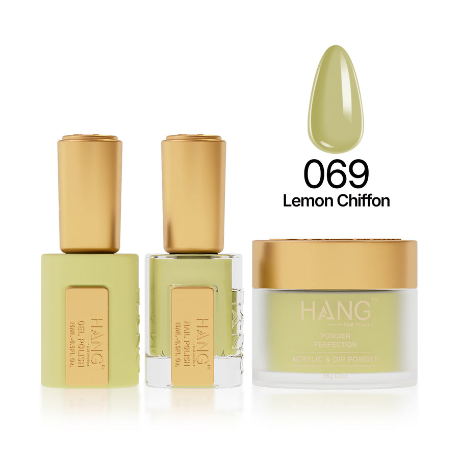 069 Lemon Chiffon - Moonlight Trio - Hang Nail Product Trio Matching Set