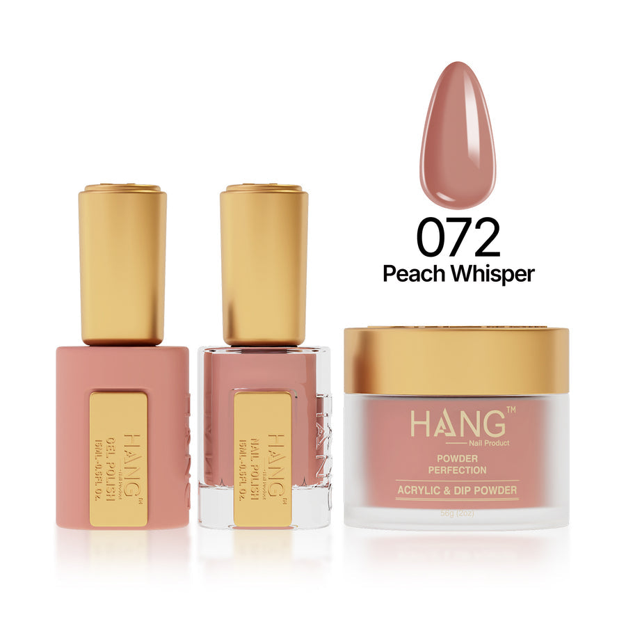 072 Peach Whisper - Moonlight Trio - Hang Nail Product Trio Matching Set