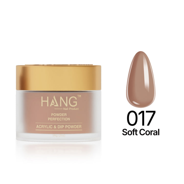 017 Soft Coral - Moonlight Dip Powder- Hang Nail Product Dip Powder