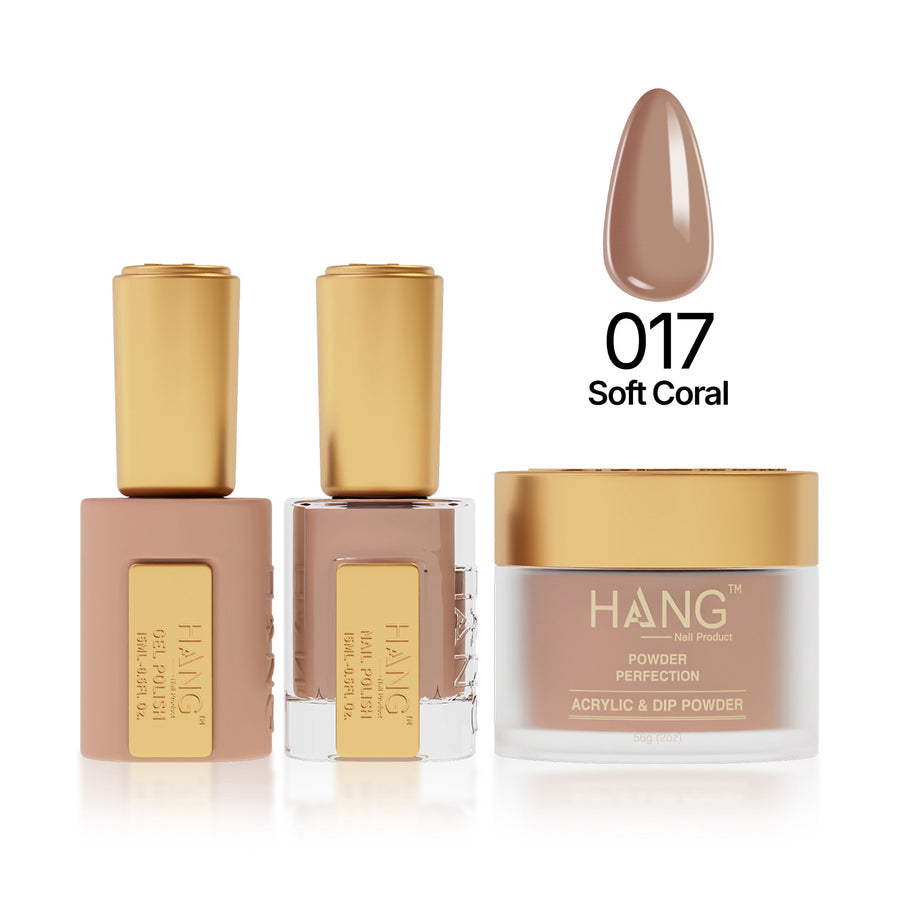 017 Soft Coral - Moonlight Trio - Hang Nail Product Trio Matching Set