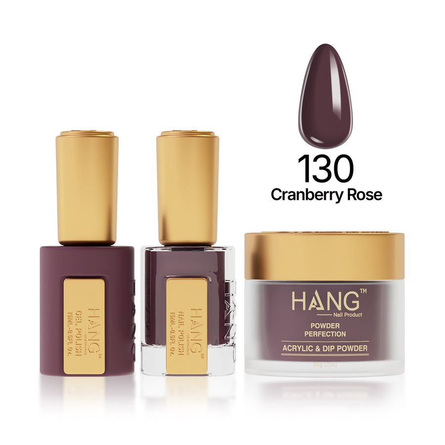 130 Cranberry Rose - Moonlight Trio - Hang Nail Product Trio Matching Set