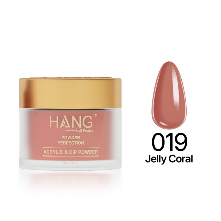 019 Jelly Coral - Moonlight Dip Powder- Hang Nail Product Dip Powder