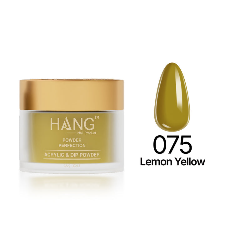 075 Lemon Yellow - Moonlight Dip Powder- Hang Nail Product Dip Powder