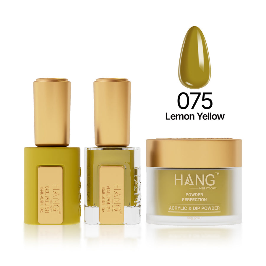 075 Lemon Yellow - Moonlight Trio - Hang Nail Product Trio Matching Set
