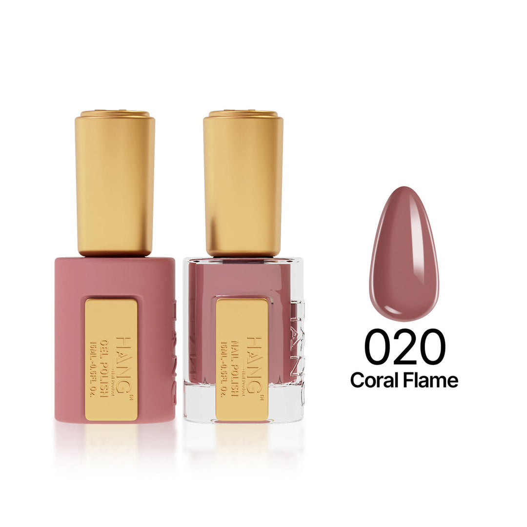 020 Coral Flame - Moonlight Duo - Hang Nail Product Duo Matching Set