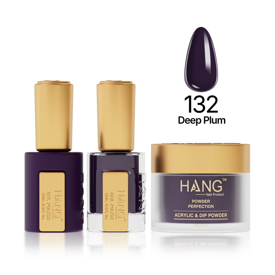 132 Deep Plum - Moonlight Trio - Hang Nail Product Trio Matching Set