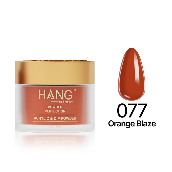077 Orange Blaze - Moonlight Dip Powder- Hang Nail Product Dip Powder