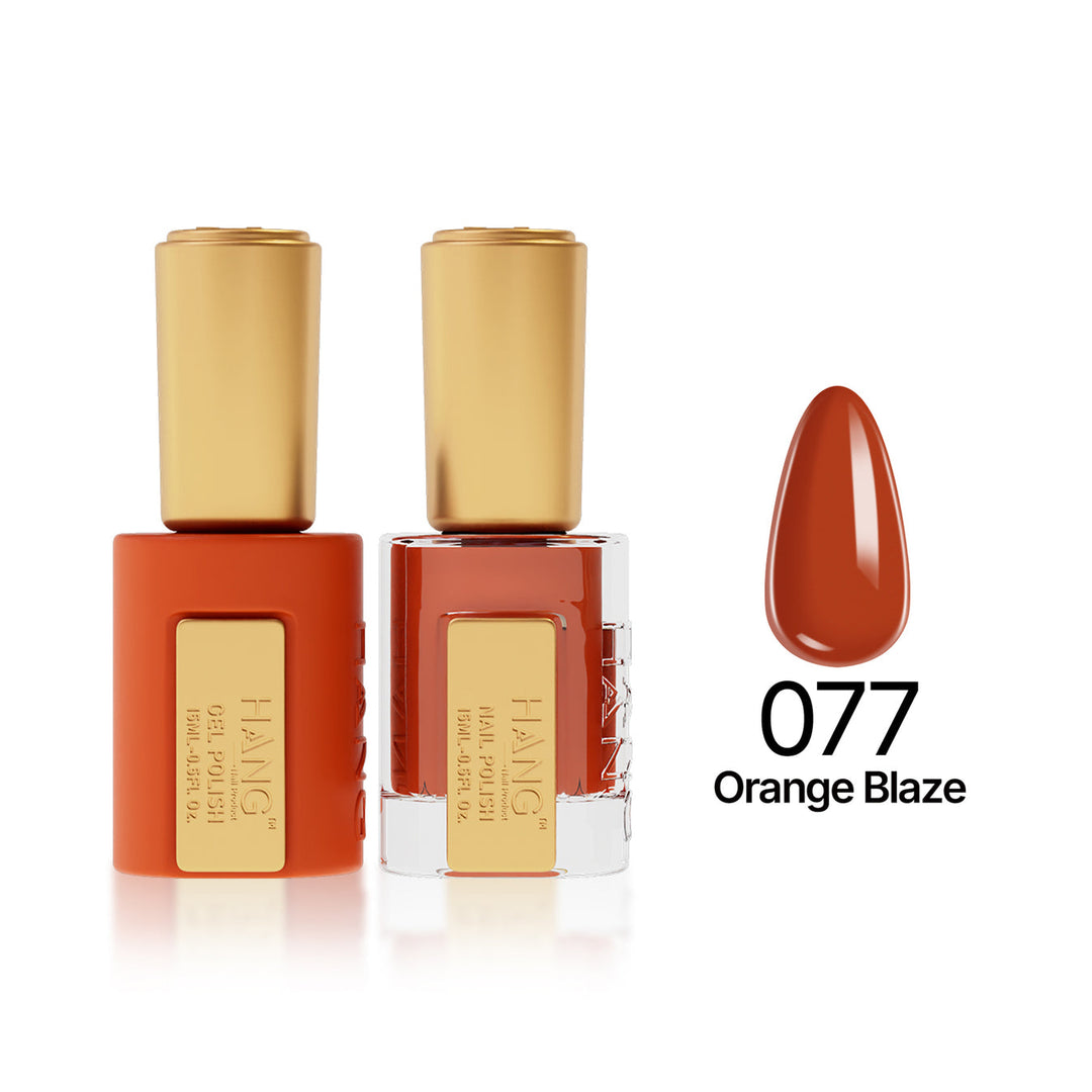 077 Orange Blaze - Moonlight Duo - Hang Nail Product Duo Matching Set