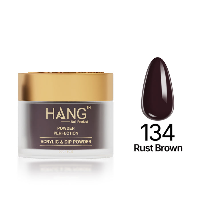 134 Rust Brown - Moonlight Dip Powder- Hang Nail Product Dip Powder