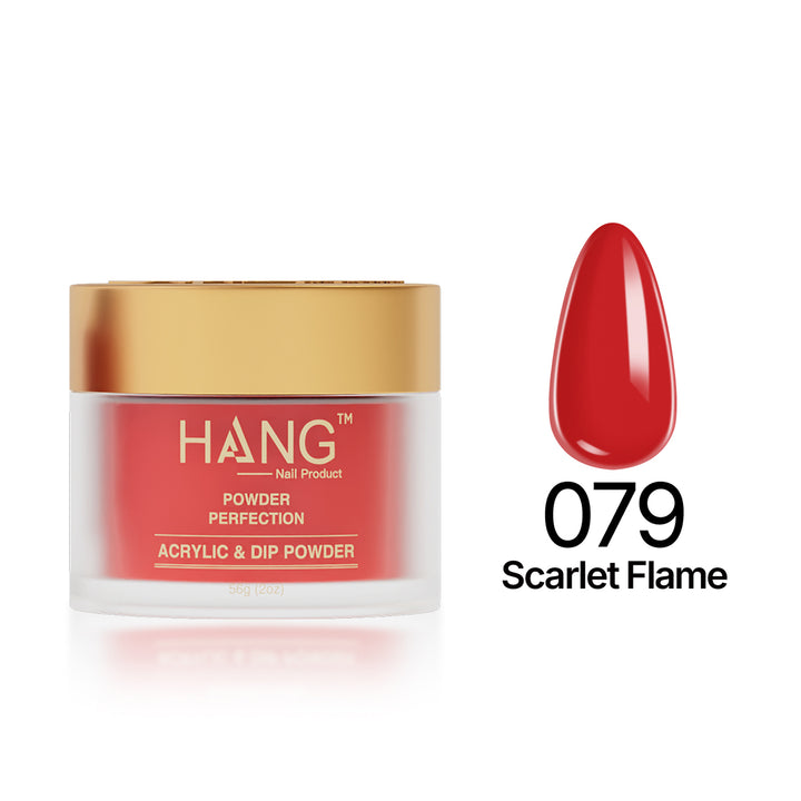 079 Scarlet Flame - Moonlight Dip Powder- Hang Nail Product Dip Powder