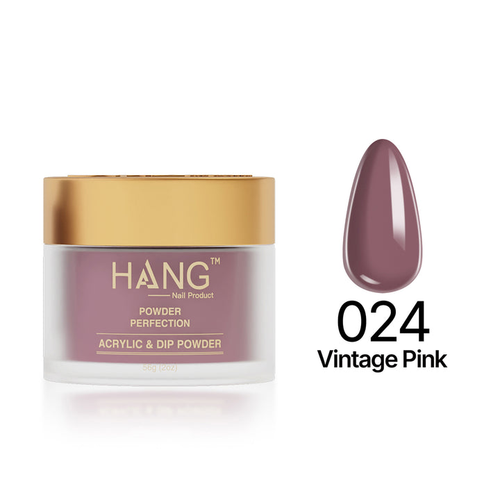 024 Vintage Pink - Moonlight Dip Powder- Hang Nail Product Dip Powder