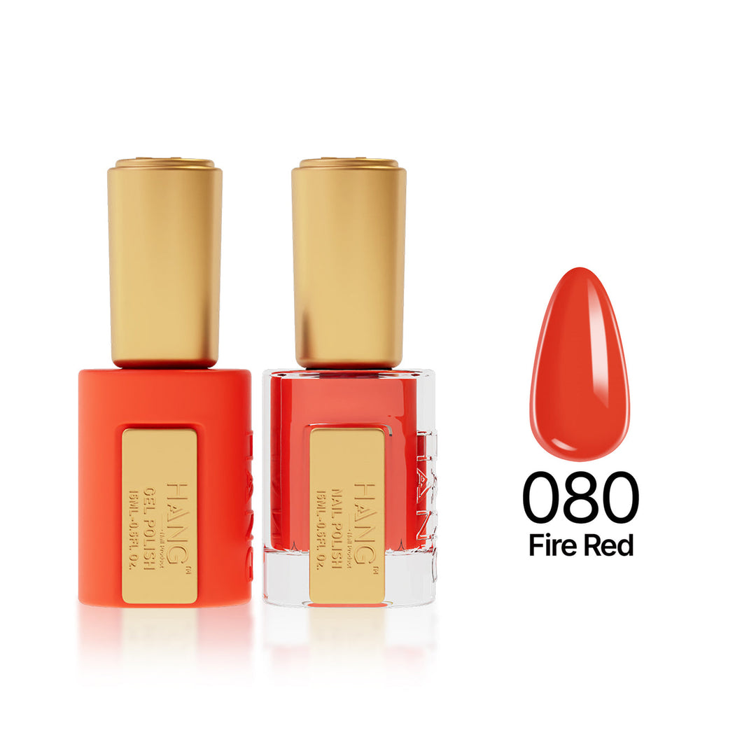 080 Fire Red - Moonlight Duo - Hang Nail Product Duo Matching Set
