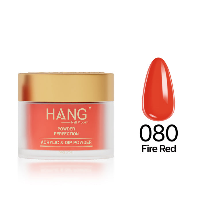 080 Fire Red - Moonlight Dip Powder- Hang Nail Product Dip Powder