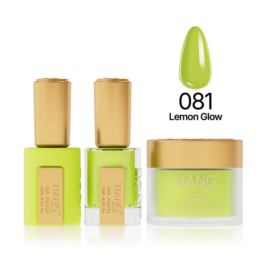 081 Lemon Glow - Moonlight Trio - Hang Nail Product Trio Matching Set
