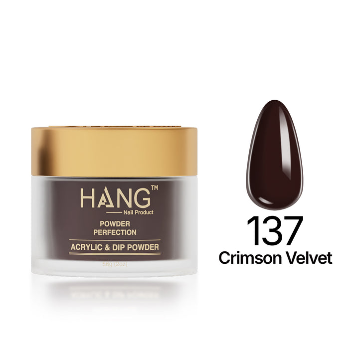 137 Crimson Velvet - Moonlight Dip Powder- Hang Nail Product Dip Powder