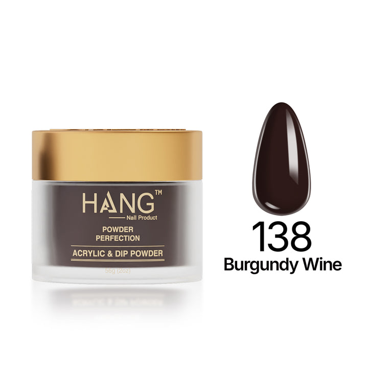 138 Burgundy Wine - Moonlight Dip Powder- Hang Nail Product Dip Powder