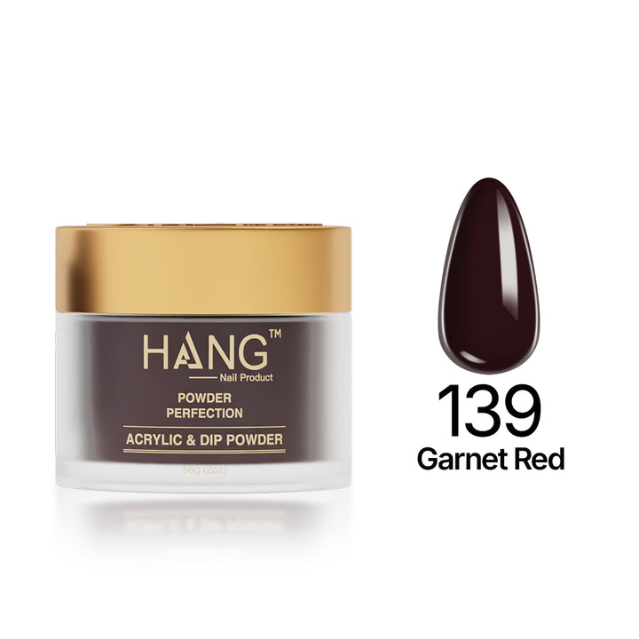 139 Garnet Red - Moonlight Dip Powder- Hang Nail Product Dip Powder