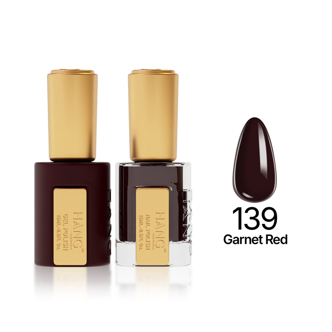 139 Garnet Red - Moonlight Duo - Hang Nail Product Duo Matching Set