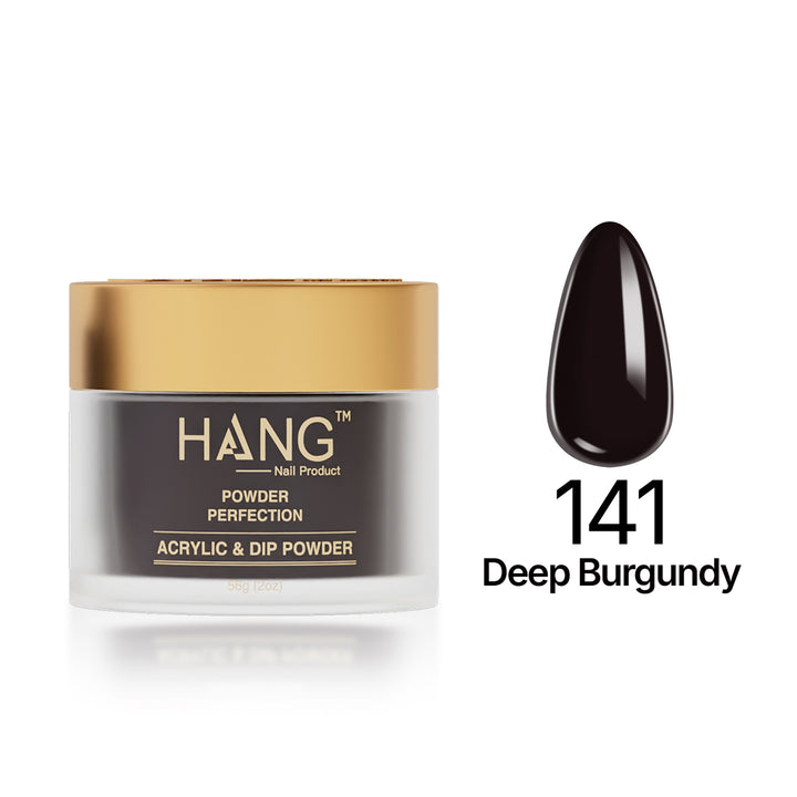 141 Deep Burgundy - Moonlight Dip Powder- Hang Nail Product Dip Powder