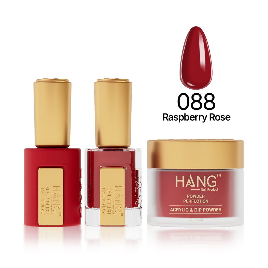 088 Raspberry Rose - Moonlight Trio - Hang Nail Product Trio Matching Set