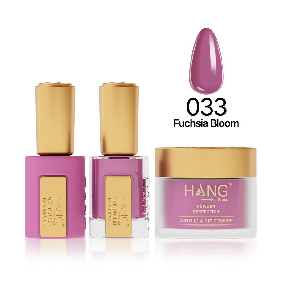 033 Fuchsia Bloom - Moonlight Trio - Hang Nail Product Trio Matching Set