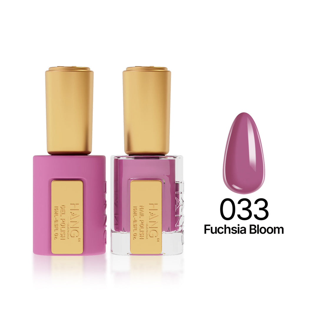 033 Fuchsia Bloom - Moonlight Duo - Hang Nail Product Duo Matching Set