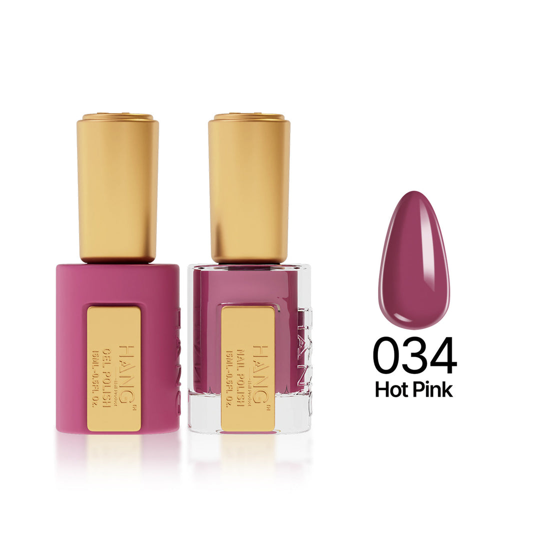 034 Hot Pink - Moonlight Duo - Hang Nail Product Duo Matching Set