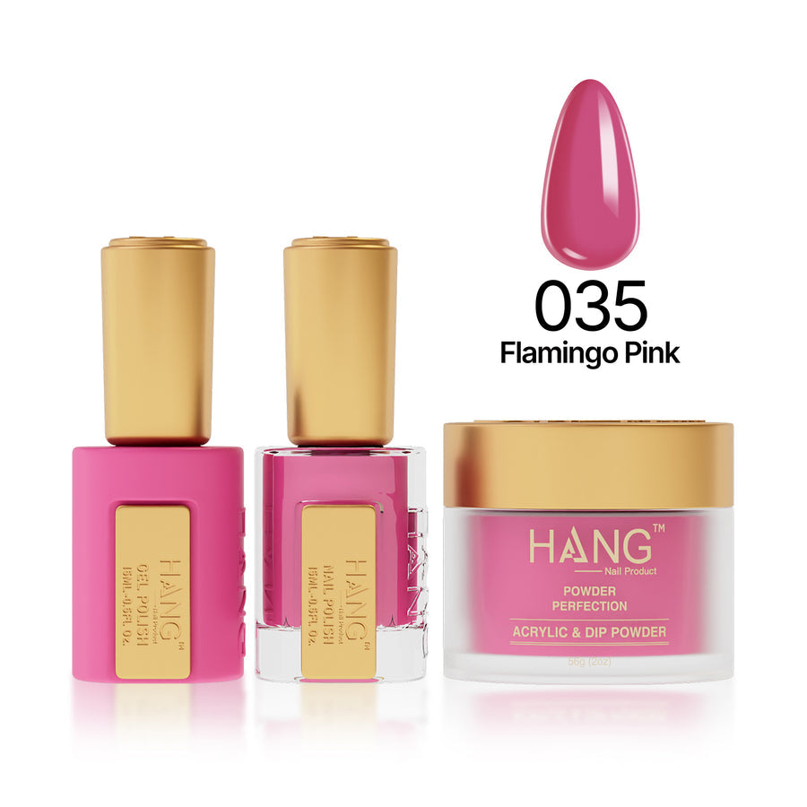 035 Flamingo Pink - Moonlight Trio - Hang Nail Product Trio Matching Set