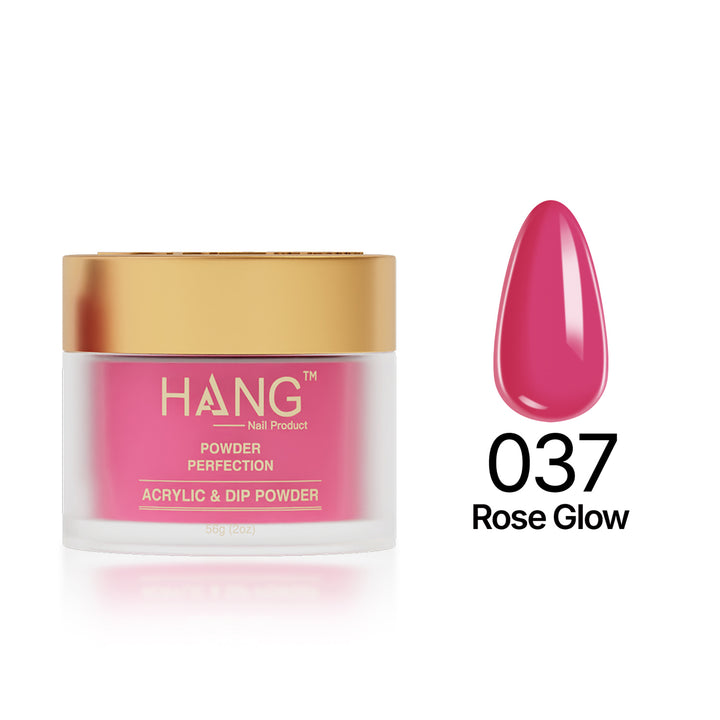 037 Rose Glow - Moonlight Dip Powder- Hang Nail Product Dip Powder