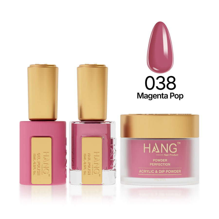 038 Magenta Pop - Moonlight Trio - Hang Nail Product Trio Matching Set