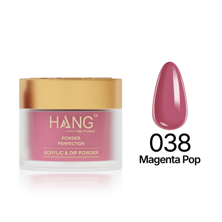 038 Magenta Pop - Moonlight Dip Powder- Hang Nail Product Dip Powder