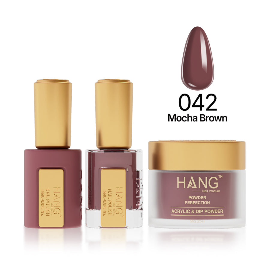 042 Mocha Brown  - Moonlight Trio - Hang Nail Product Trio Matching Set