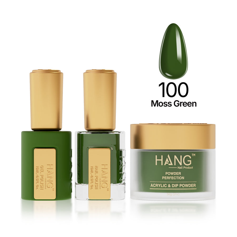 100 Moss Green - Moonlight Trio - Hang Nail Product Trio Matching Set