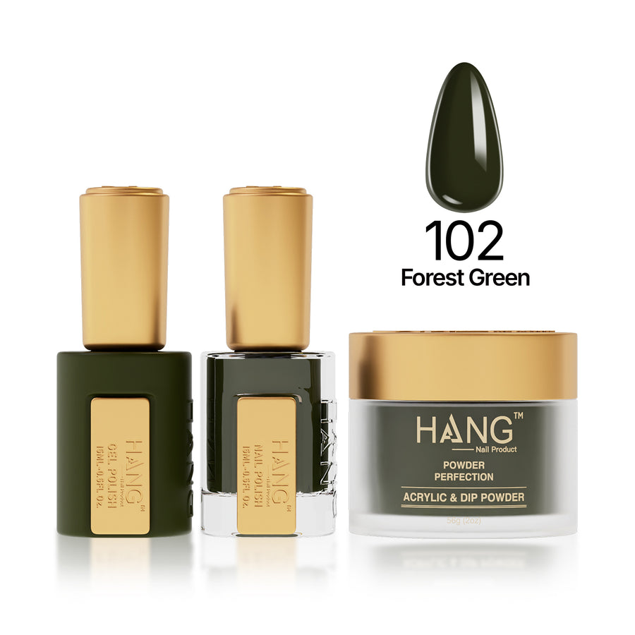 102 Forest Green - Moonlight Trio - Hang Nail Product Trio Matching Set