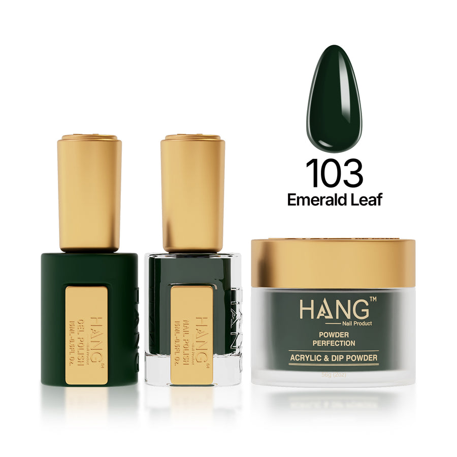 103 Emerald Leaf - Moonlight Trio - Hang Nail Product Trio Matching Set