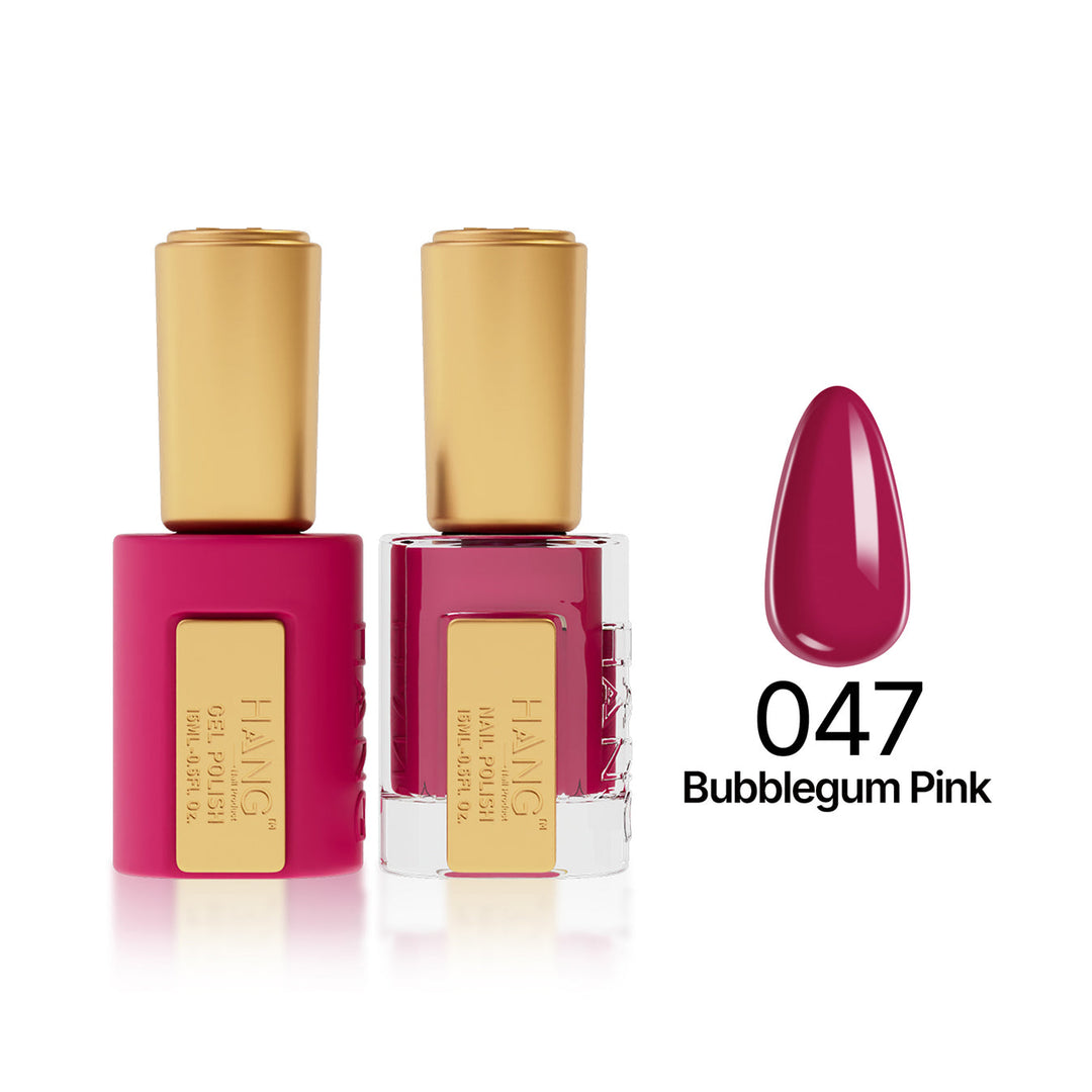 047 Bubblegum Pink  - Moonlight Duo - Hang Nail Product Duo Matching Set