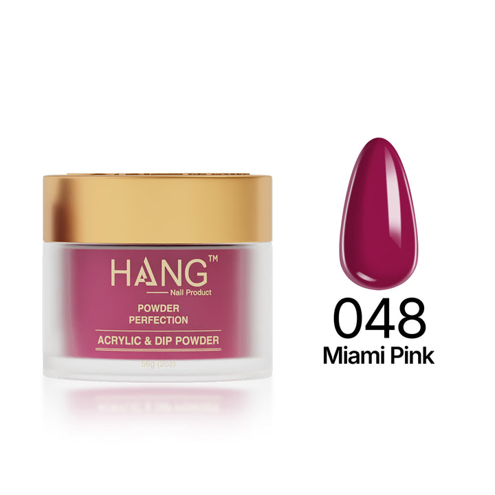 048 Miami Pink  - Moonlight Dip Powder- Hang Nail Product Dip Powder