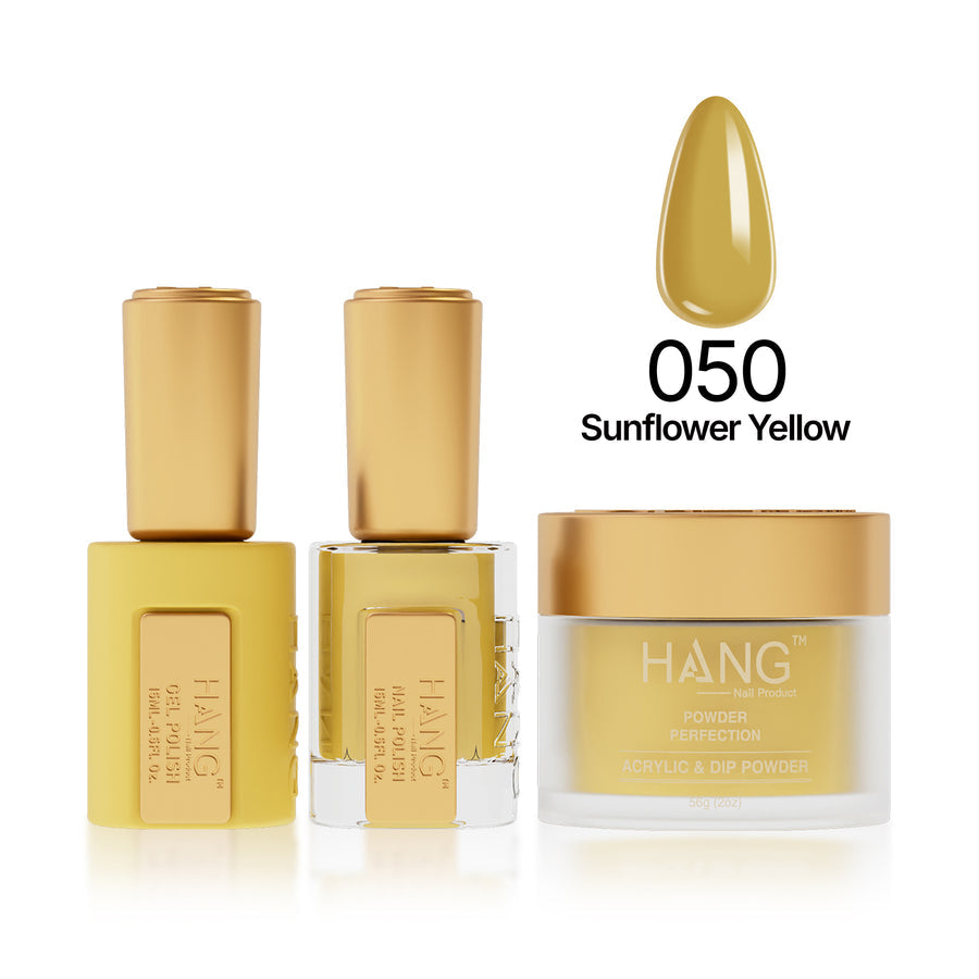 050 Sunflower Yellow  - Moonlight Trio - Hang Nail Product Trio Matching Set