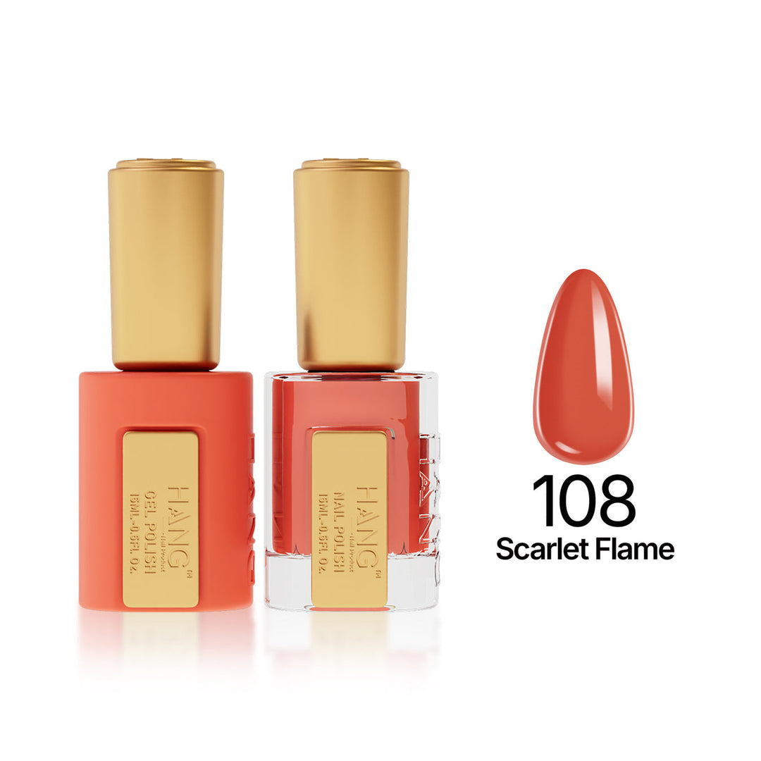 108 Scarlet Flame - Moonlight Duo - Hang Nail Product Duo Matching Set