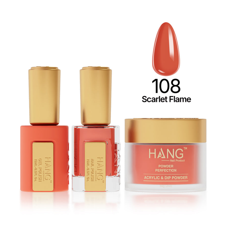 108 Scarlet Flame - Moonlight Trio - Hang Nail Product Trio Matching Set