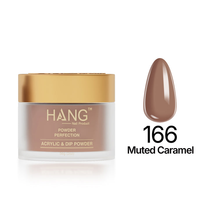 166 Muted Caramel - Moonlight Dip Powder- Hang Nail Product Dip Powder