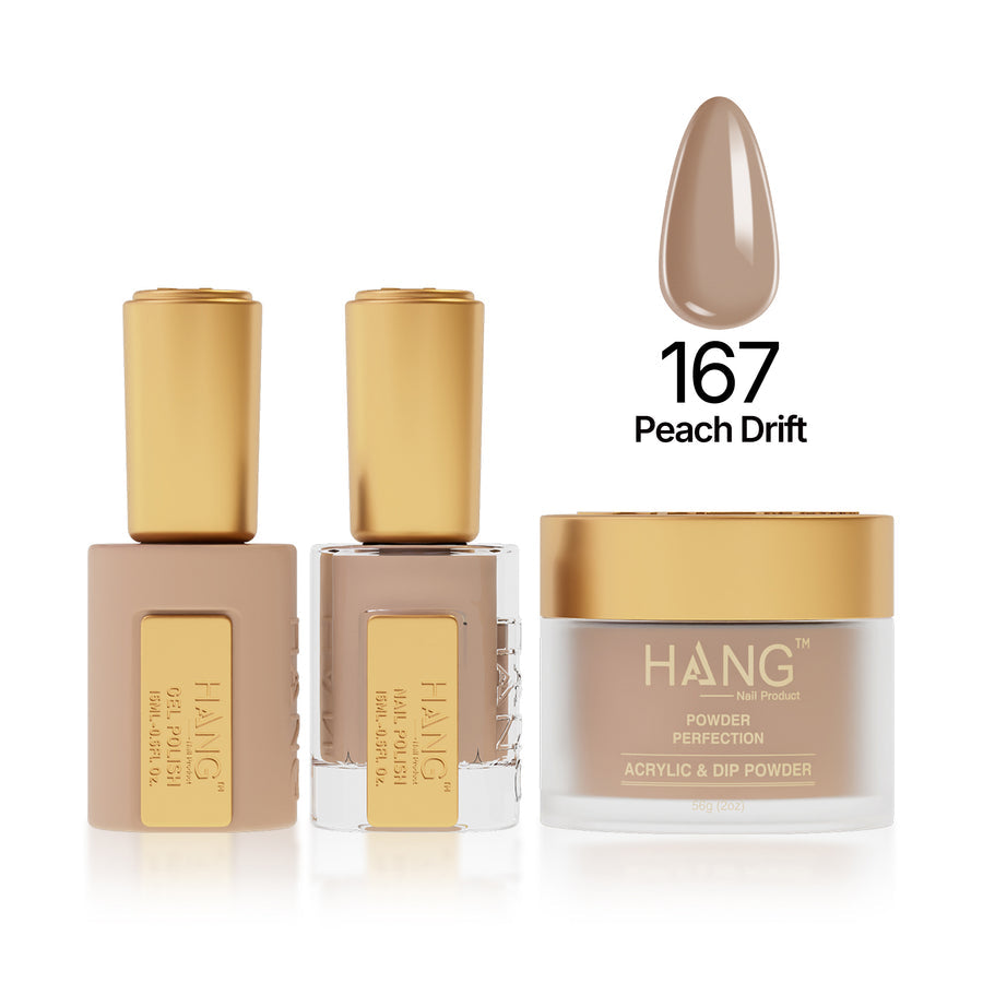 167 Peach Drift - Moonlight Trio - Hang Nail Product Trio Matching Set