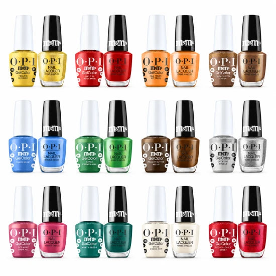 OPI x M&M's Gel and Nail Polish Matching Duo Collection | 24 Pieces