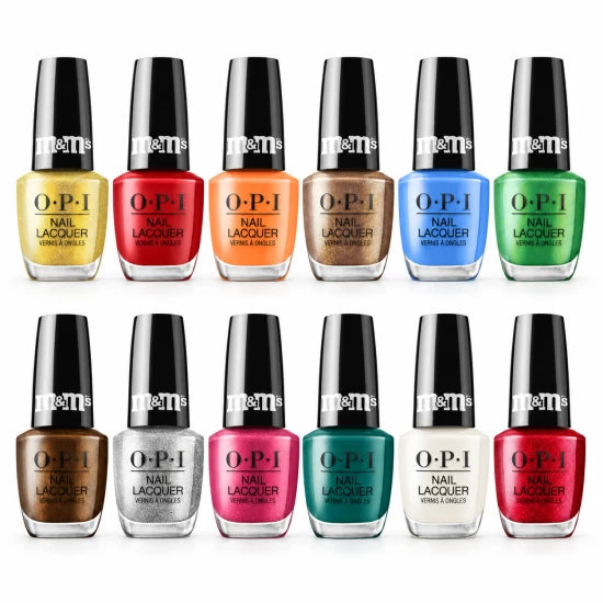 OPI x M&M's 2026 Holiday Nail Lacquer Collection | 12 Pieces