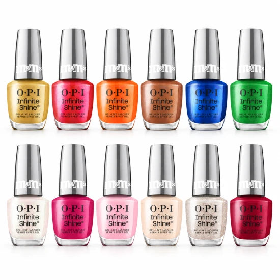 OPI x M&M's 2026 Holiday Infinite Shine Collection | 12 Pieces