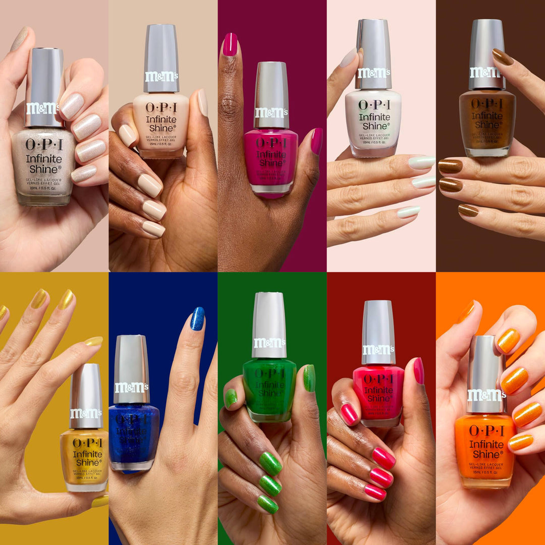 OPI x M&M's 2026 Holiday Infinite Shine Collection | 12 Pieces
