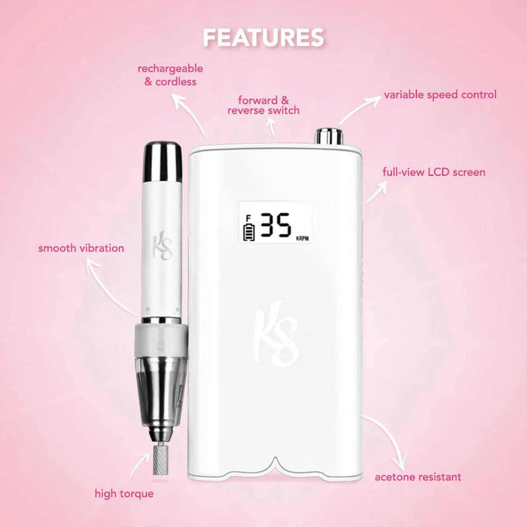 Kiara Sky BeyondPro Portable Nail Drill - White Nail Drill