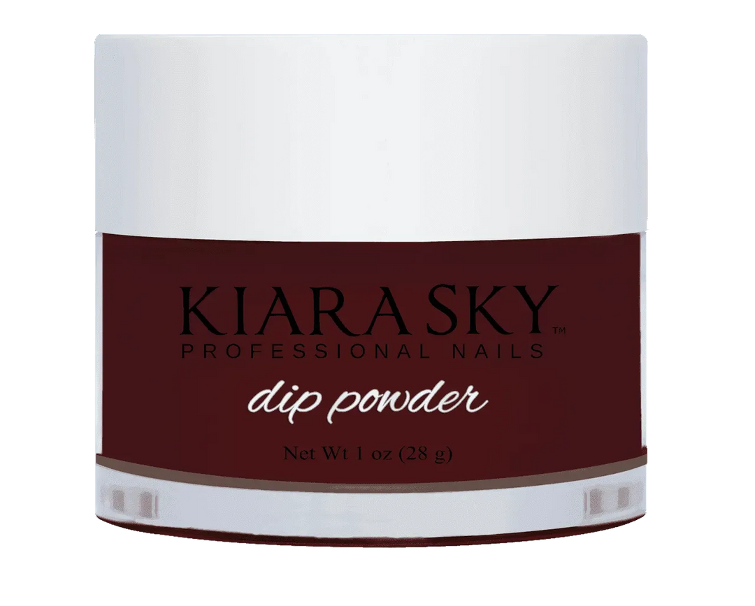 Kiara Sky Dip Powder - D545 RIYALISTIC MAROON Dip Powder
