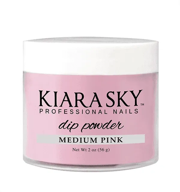 Kiara Sky Dip Powder - Medium Pink 2oz Dip Essential Powders