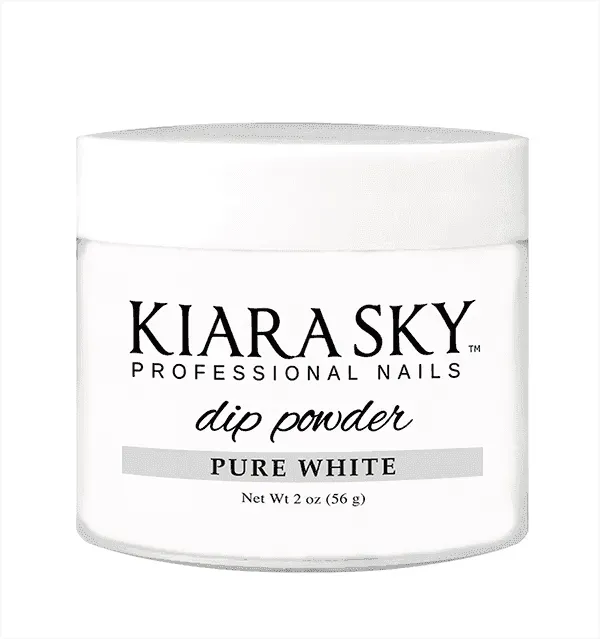 Kiara Sky Dip Powder - Pure White 2oz Dip Essential Powders